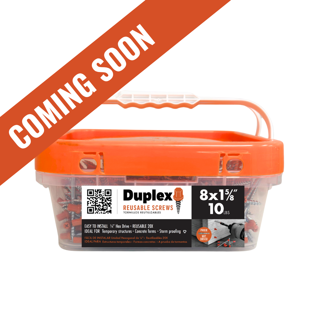 COMING SOON: #8 x 1-5/8" DUPLEX® SCREWS – 10LB BUCKET