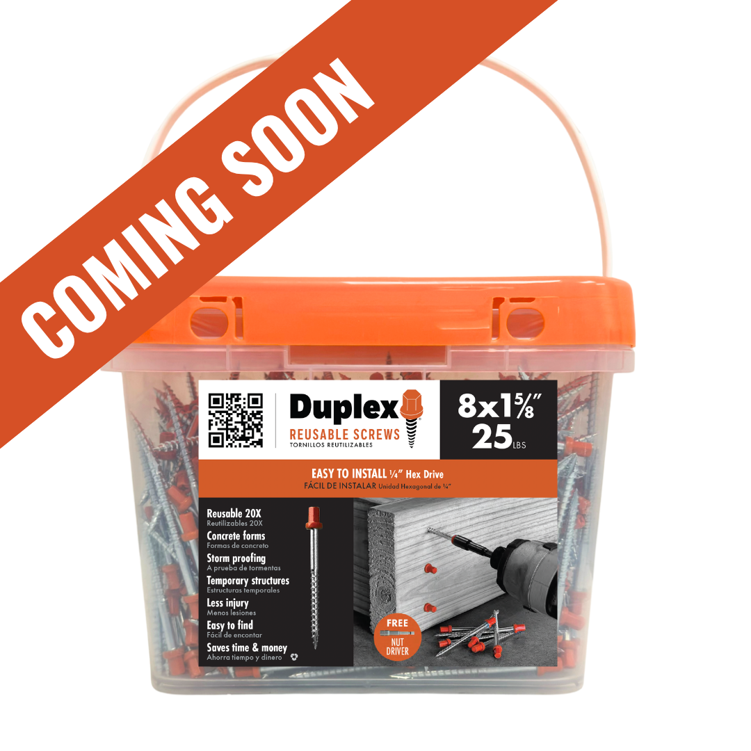 COMING SOON: #8 x 1-5/8" DUPLEX® SCREWS – 25LB BUCKET